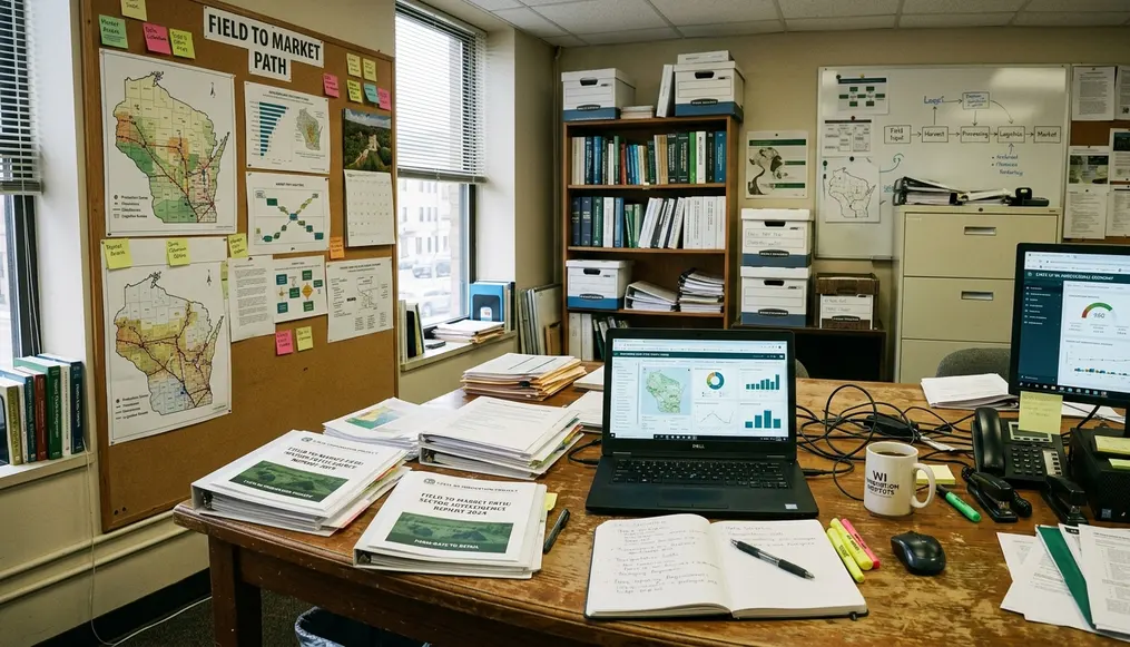 Image showing field to market path